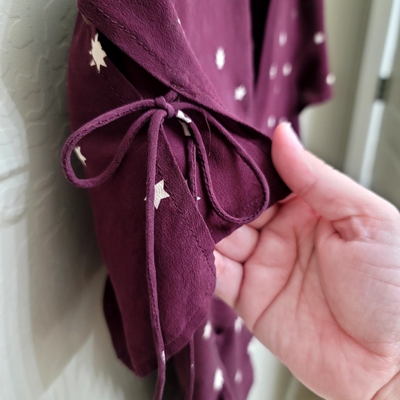 Madewell Purple  Belle Top In Star Mix SIZE 2 - Picture 4 of 5